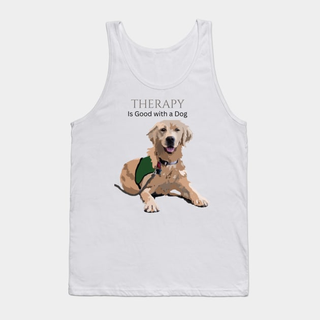 Therapy Dog Green Tank Top by B C Designs